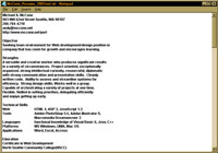 Text version of resume